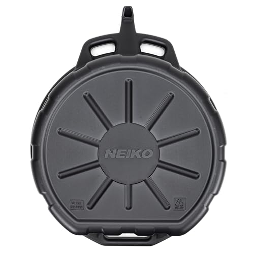 NEIKO 20760A 4 Gallon (16L) Anti-Splash Drain Container with Pour Spout, Black Plastic Drip Catcher for Fluid Changes - style: 4 gal/16 L Oil Drain Pan
