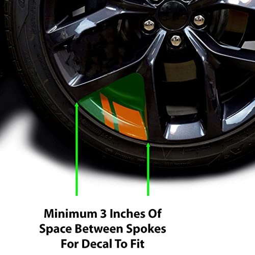 Kemaily Wheel Decals Hash Stripe Stickers Fits 18''- 21'' Wheels, 6Pcs Reflective Car Wheel Rim Decal Stripes Decoration Accessories (Red)