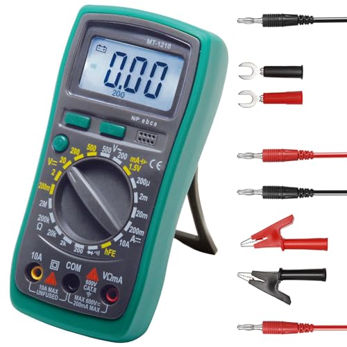 Sumnacon 4 in 1 Banana Plug Alligator Clip Pure Copper Fork Test Lead, 9.8 Ft Multimeter Flexible Test Lead Wire Cable with Protective Jack Copper Clamps for Electrical Testing 1000V/15A - size: 9.8 ft