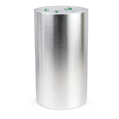 BOMEI PACK Adhesive Aluminum Foil Heat Shield Tape 1Pack 8inch x 66ft, Barrier Fiberglass Thermal Insulation Reflective Material High Temp Protectionn - size: 8in*66ft