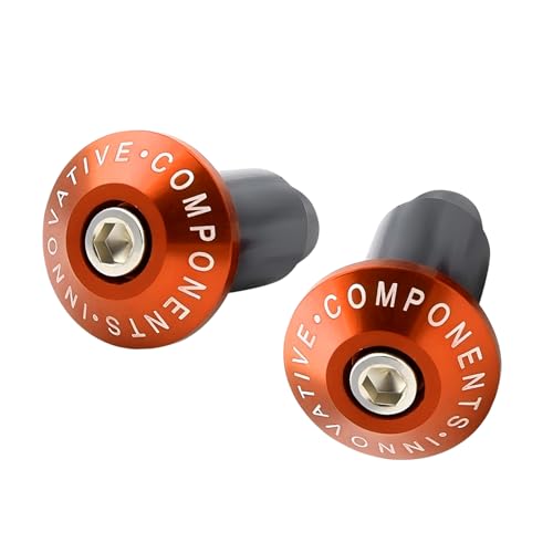 2 PCS Motorcycle Bar Ends, Fit for 22.2mm (7/8") Handlebar End Plugs, Vibration Reduction and Grip Protection, Universal for Most Motorcycles, Dirt Bikes (Orange) - color: Orange