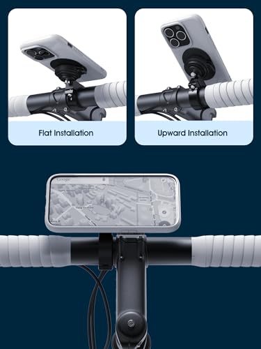 sincetop Bike/Motorcycle Phone Mount - Series Q [ Quad ] - Bicycle Handlebar Aluminum Cell Phone Holder - Quick Lock & Release - Compatible with Moto/Mountain/Road/Electric Bikes, and Scooters - size: SE - Standard, style: [SE] Handlebar Mount - Series Q