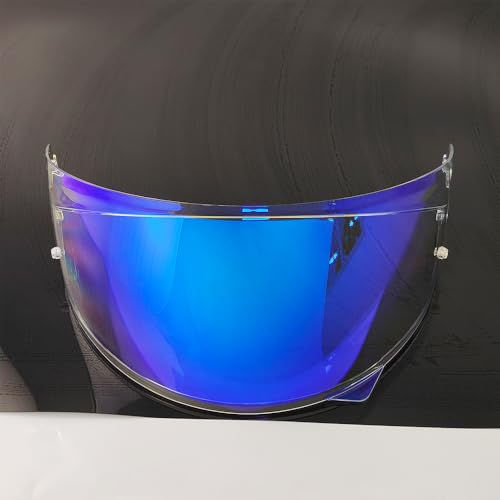 HJ-34P Helmet Visor Replacement for HJC C10.Motorcycle Helmet Shield UV Protection Compatible with HJC C10 (Revo Clear Blue) - color: Revo Clear Blue