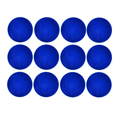 Customizable Reflective Helmet Strips - Reflective Tape Stickers for Hardhats Safety - Waterproof High Visibility Stickers 12pc - color: Blue Round