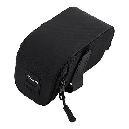Zopsc Saddle Bag, Super Light Under Seat Storage Bag with Zippered Opening for Road Mountain Cycling Black Blue Red 15 x 7 x 7cm - color: black