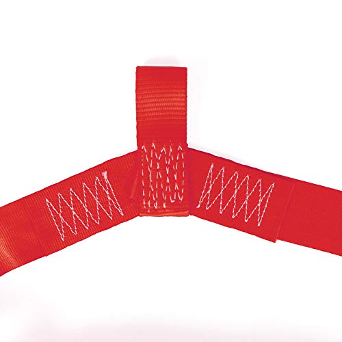 MOTO4U Universal Motorcycle Rear Wheel Tie down Strap in Red - color: red