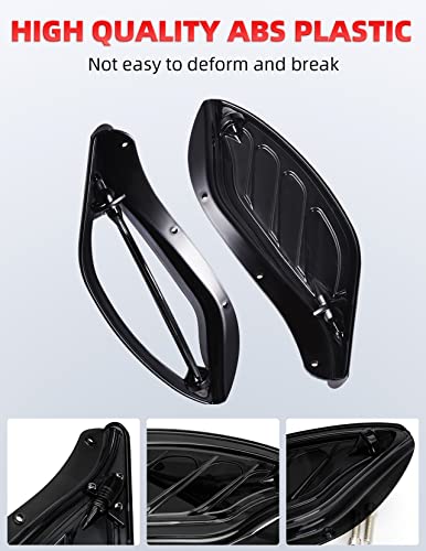 Amazicha Black Adjustable Air Deflector Kit Side Wing Deflectors Fairing Air Deflector Compatible for Harley Touring Street Glide, Electra Glide, Trike, Ultra Classic, CVO 1996-2013