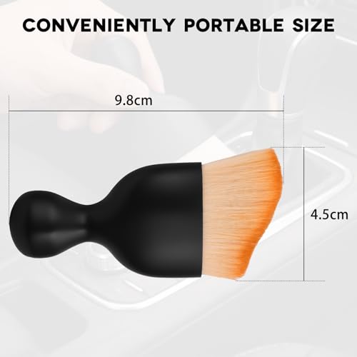4-Piece Car Detail Brush Set - Soft Curved Flexible Bristles, Ideal for Interior Cleaning & Crevice Detailing