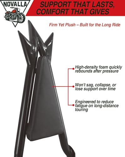 33” Tall Detachable Sissy Bar Backrest Pad Fit For Harley Davidson Softail Harley, Softail Models 2018-2025 Low Rider FXLR FXRST FXLRS FXLRST FLSB (GB-NEW) - color: GB-NEW
