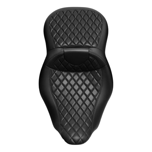 C.C. RIDER Driver Passenger Seat, Hammock Seat Fits Harley Touring Road King Street Glide Road Glide Electra Glide FLHR FLHX FLTRX 2009-2023, Extended Reach - color: Black 03