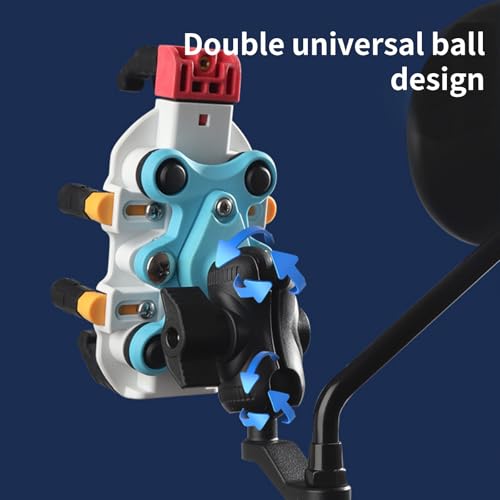 Motorcycle Phone Mount Vibrations Dampener Anti Shake Holder ABS Metal Silicone Mobile Phones Clamp Fits Smartphones - style: A
