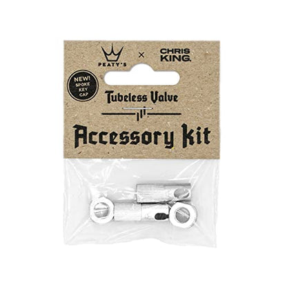 Chris King MK2 Tubeless Valve Accessory Kit by Peaty's - color: Silver