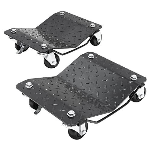 VEVOR Wheel Dolly, 3000 lbs Car Moving Dolly, Wheel Dolly Car Tire Stake Set of 2 Piece, Heavy-Duty Car Tire Dolly Cart Moving Cars, Trucks, Trailers, Motorcycles, and Boats - size: 2 Pack, style: 3000 LBS，2 Pack
