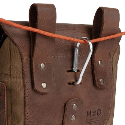 Hide & Drink, Survival Camping Pouch, Belt Loop, Rustic and Handy Tool Bag, Weather Resistant Outdoor Accessories, Traveling Essentials, Waxed Canvas, Handmade - color: Fatigue