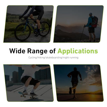 4 PCS High Visibility Reflective Bike Pant Clips, Elastic Universal Cycling Wrist Ankle Leg Straps, Night Safety Bicycle Trouser Cuff Clips for Road Mountain Bike Riding - color: Green