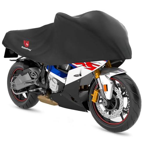 420D Motorcycle Half Cover-Outdoor Waterproof All Weather Protection Lightweight Half Cover,Black L Size for Most Touring Models Harley Davidson,Honda Goldwing,Road King Street Glide - color: black, size: L