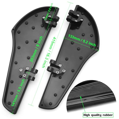 Defiance floorboards Crafted for Harley Touring Models FLT FLHT FLHRS FLHXS Heel Toe Shift Levers and Black Foot Boards (All Black) - color: All Black