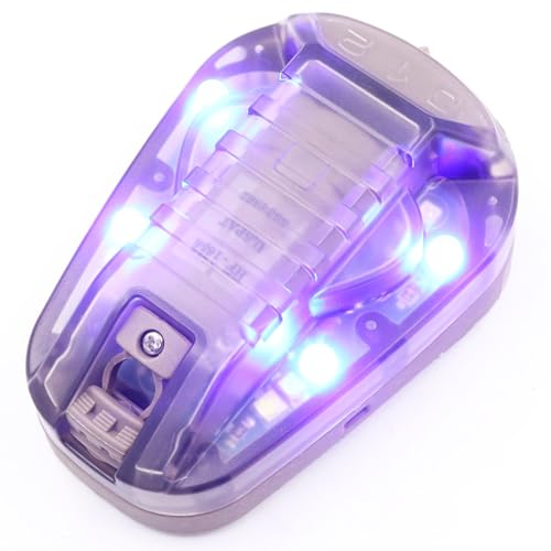 Tactical IR Strobe Helmet Light Military Identification Lights with Visible LED + White Strobe Survival Signal (Tan-Blue) - color: Tan-Blue