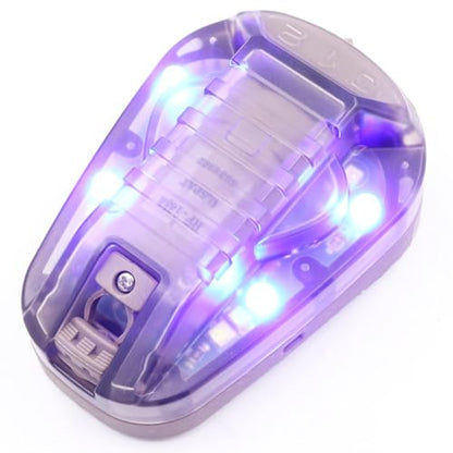 Tactical IR Strobe Helmet Light Military Identification Lights with Visible LED + White Strobe Survival Signal (Tan-Blue) - color: Tan-Blue