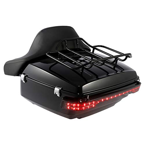 King Tour Brake 13.7" Luggage King Tour Trunk W/Brake Tail Light Fit for Harley Touring Models Road King Road Glide Street Glide Electra Glide Ultra-Classic 2014-2025 - color: AStyle #05