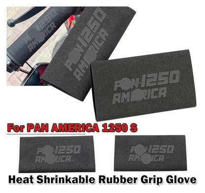 for PAN AME&RICA 1250 S PA1250 2023 Motorcycle Universal Heat Shrinkable Grip Cover Antislip Rubber Handlebar Grip Gripss Handlebars - color: NO LO-GO