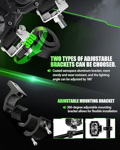 4 Inch Cube LED Pods, 60W Super Bright Motorcycle Auxiliary Spot Lights - Universal Fit ATV/UTV/Truck/Off-Road - size: 4 INCH