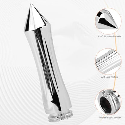 Motorcycle Hand Grips 1 Inch 25MM Handlebar Grip Throttle Non-Slip Universal Compatible with Harley Davidson Dyna Sportster 883 Road King Electra Glide Street Glide - color: Chrome-B