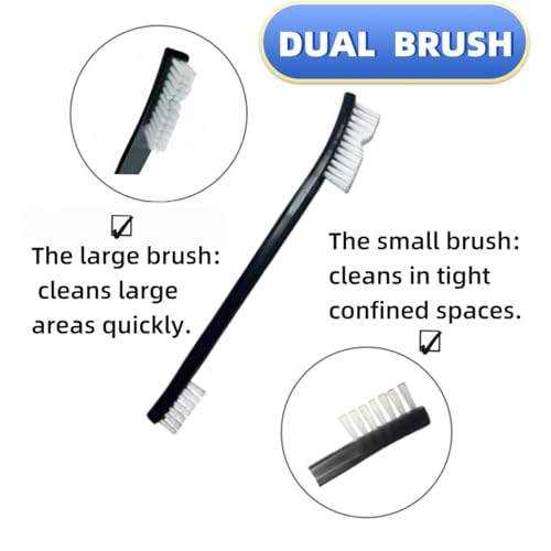 10 Nylon Brushes for Sneakers, Aquariums & Electronics – Non-Scratch, Includes Angled Brush for Bicycle Chains - Perfect for Tight Spaces - Car Detailing Nylon Brushes for Guns, Tiles & Car Interiors - size: 10 pcs