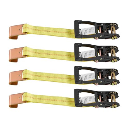 VEVOR Wheel Chock Tie-Down Kit, Tire-Style Motorcycle Tie-Down System, Car Kit with Flat Hook, Break Strength 10009 lbs & Working Load 3333 lbs Trailer Strap for ATVs, SUVs, Trailers - style: Tire-Style with flat hook