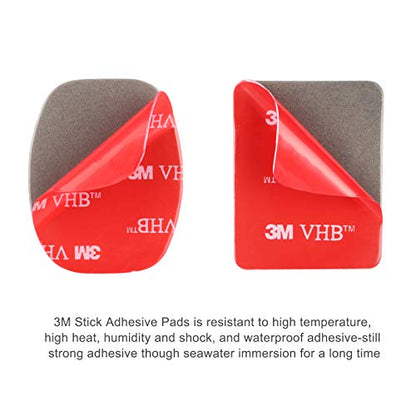 HSU Helmet Adhesive Sticky Mounts, Flat + Curved 3M Adhesive Mounts Compatible with GoPro Hero 13/12/11/10/9/8/7/6/5 AKASO Campark DJI Osmo Action 4/3 and Other Action Cameras (8 Pack)