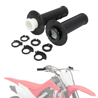 Motorcycle Lock-on Grips 7/8”Handlebar Handle Universal for KLX 140 KLX300R CRF250F CRF300L YZ250F YZ450F DRZ400 TW200 YFZ450 Dirt Pit Bike ATV Black - color: black