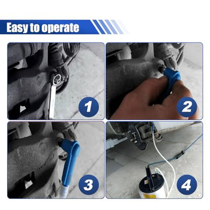Brake Fluid Bleeder Hose - 4.92 Ft Car Brake Bleeding Hose Oil Fluid Extractor Tool with Adapter - Universal Replacement Tube for Car Motorcycle Braking System Repair (1.5M-4.92FT) - size: 1.5M-4.92FT