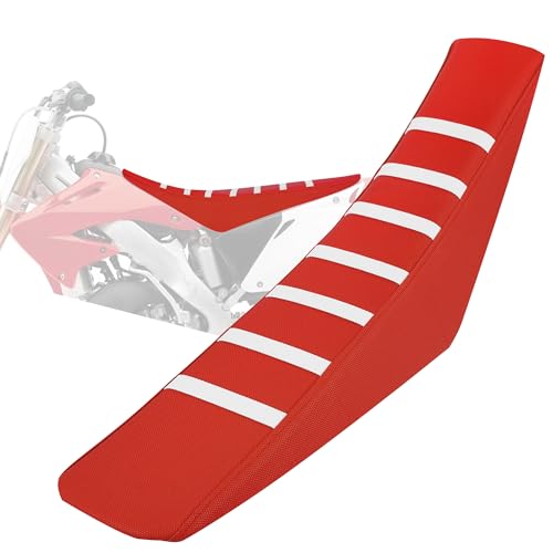 Dirt Bike Seat Cover,Universal Motorcycle Cushion Grip Guard for Most Dirtbike Ebike Like CRF XR CR 50 80 85 110 125 150-Red - color: Red
