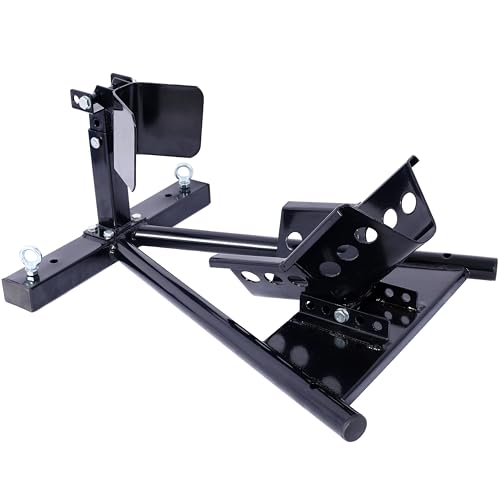 Motorcycle Front Tire Chock, Heavy Duty Motorcycle Front Wheel Chock for 17"-21" Wheels, 1500 Lbs Capacity, High-Grade Steel Trailer Stand, Motorcycle Stand/Wheel Chock, Black