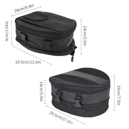 Qqmora Motorcycle Tail Carry Bag Helmet Storage Bag 7.5L to 10L Expandable Seat with Rain Cover for Most Motorcycles