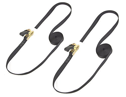 PowerTye - Endless Ratchet Strap - 1in x 14ft Easy Grip (Hookless), Tie Down Strap w/ 400 lb. Working Load Limit / 1,200 lb. Break Strength, Ideal for Motorcycle, Truck Beds, & Cargos, Black 2-Pack - color: Black, size: 1in x 14ft