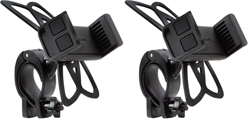 Scosche HDM3SM-RP Handlebar Bike Phone Mount with Universal Phone Holder, Elastic Safety Bands, and Adjustable Clamp for Mobile Phone Device (Pack of 2) - size: 1 Count (Pack of 2)