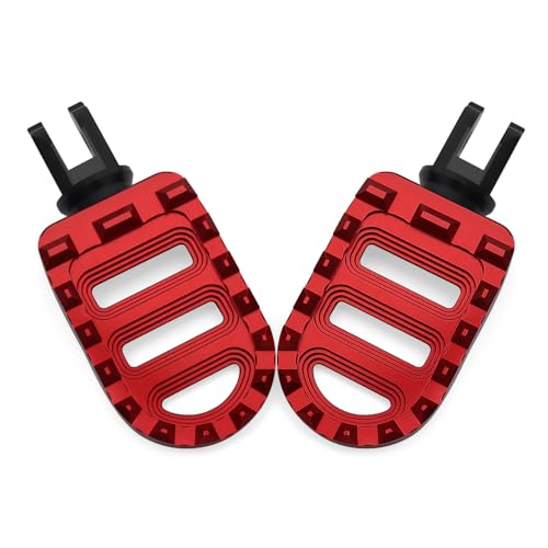 Motorcycle Foot Pegs MX Front Pegs Footrest Fit for Harley 2018-later Softail Low Rider S Breakout FXLRS Fat Bob 114 Street Bob FXBB Fat Boy Sport Glide FLSB (Red) - color: Red