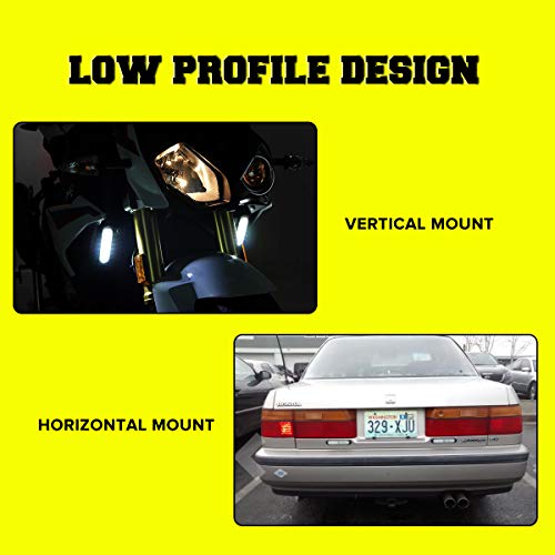 Chelhead Surface Mount Led Lights, Aluminium Base Led Backup Lights 6500K Led Fog Lights or Side Marker Indicator Lights Under Hood Compatible with Trucks RV Trailer Scooter Kawasaki 4wheeler