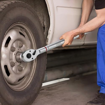 3/4 Inch Torque Wrench, 48 Tooth Torque Wrench 3/4 Drive 100-600FT.LB/135-815N.M with a Solid Storage Case - size: 3/4''-600FT.LB