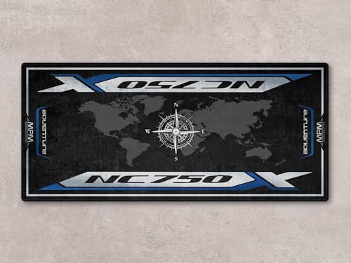 Garage Mat for NC750X Motorcycle Model, Parking mat, Pit Mat, Washable Non-Slip Garage and Showroom Floor Carpet-Rug (Size 1: 86.6 x 39.4/220 x 100 cm) - size: 3'3" x 7'3" (Rectangular)