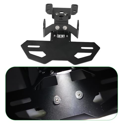 MACHSWON Motorcycle Number License Plate Bracket LED Light, Compatible with Yamaha MT-07 2014-2024, FZ-07 2014-2020, YZF-R7 2021-2025, 1 Set
