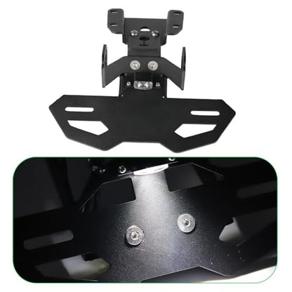 MACHSWON Motorcycle Number License Plate Bracket LED Light, Compatible with Yamaha MT-07 2014-2024, FZ-07 2014-2020, YZF-R7 2021-2025, 1 Set