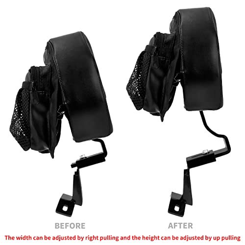 Motorcycle Front Driver Rider Backrest Pad Fits for Harley Touring CVO Street Glide Road King Special Classic Electra Glide 2009-2022 (Red Thread) - color: Red Stitching