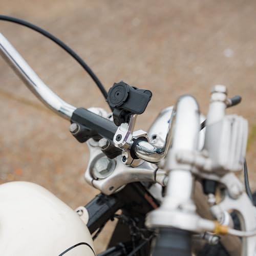 Quad Lock Motorcycle Handlebar Phone Mount PRO Chrome with Vibration Dampener and MAG Phone Case for Galaxy S24 - size: Galaxy S24