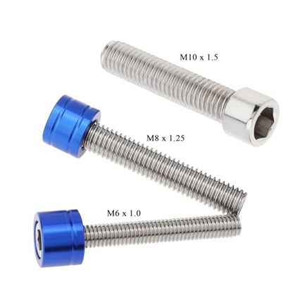 Windance 2pcs CNC Aluminum Alloy Swing Arm Spools Sliders Stand for Motorcycles Scooters Electric Bicycles with 6mm 8mm 10mm Screws, Swingarm Bobbins (Blue)