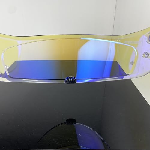 HJ20M Helmet Visor With Anti Fog Film, Motorcycle Helmet Face Shield Windshield Lens For HJC C70 FG-17 FG-ST IS-17 (Revo Clear Blue) - color: Revo Clear Blue
