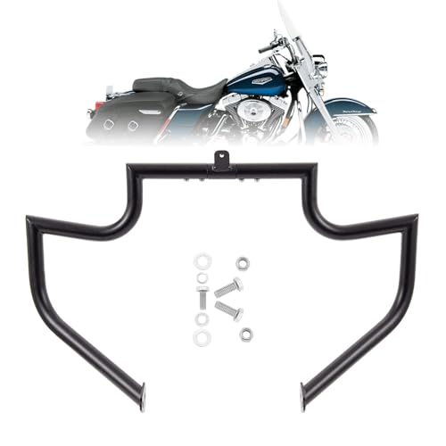 Kinglemc Crash Bar Engine Guard Highway Bar for Harley Davidson Touring Road King Street Glide Electra Glide CVO and Trike Models 97-08 (Black) - color: Black-B