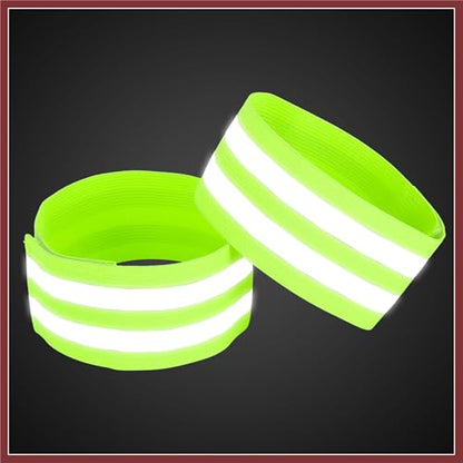 8pcs Reflective Bands for Arm Reflective Armbands High Visibility Night Cycling Riding Reflector Tape Straps Bracelet Green Replace Parts