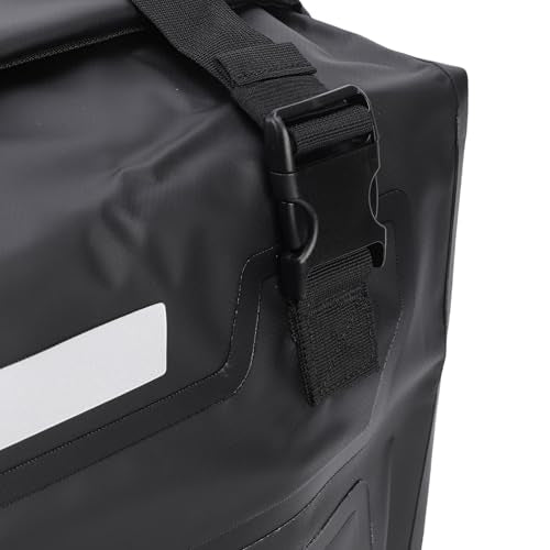 RiToEasysports Motorcycle Saddlebags PVC Motorcycle Luggage Bag 30L X 2 Detachable Roll Top Frame Mount Side Bags for Universal Motorcycles Commuting Touring Storage